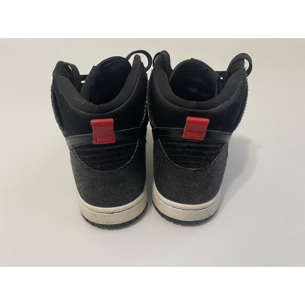 Nike Dunk CMFT High Top Lace Up Sneakers Black Denim 2015 705434-001 Size 9 - Picture 3 of 7